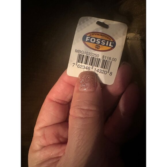 Vintage NWT Fossil Canvas Laptop Messenger Bag With Embroidered Crest Design - Picture 2 of 7